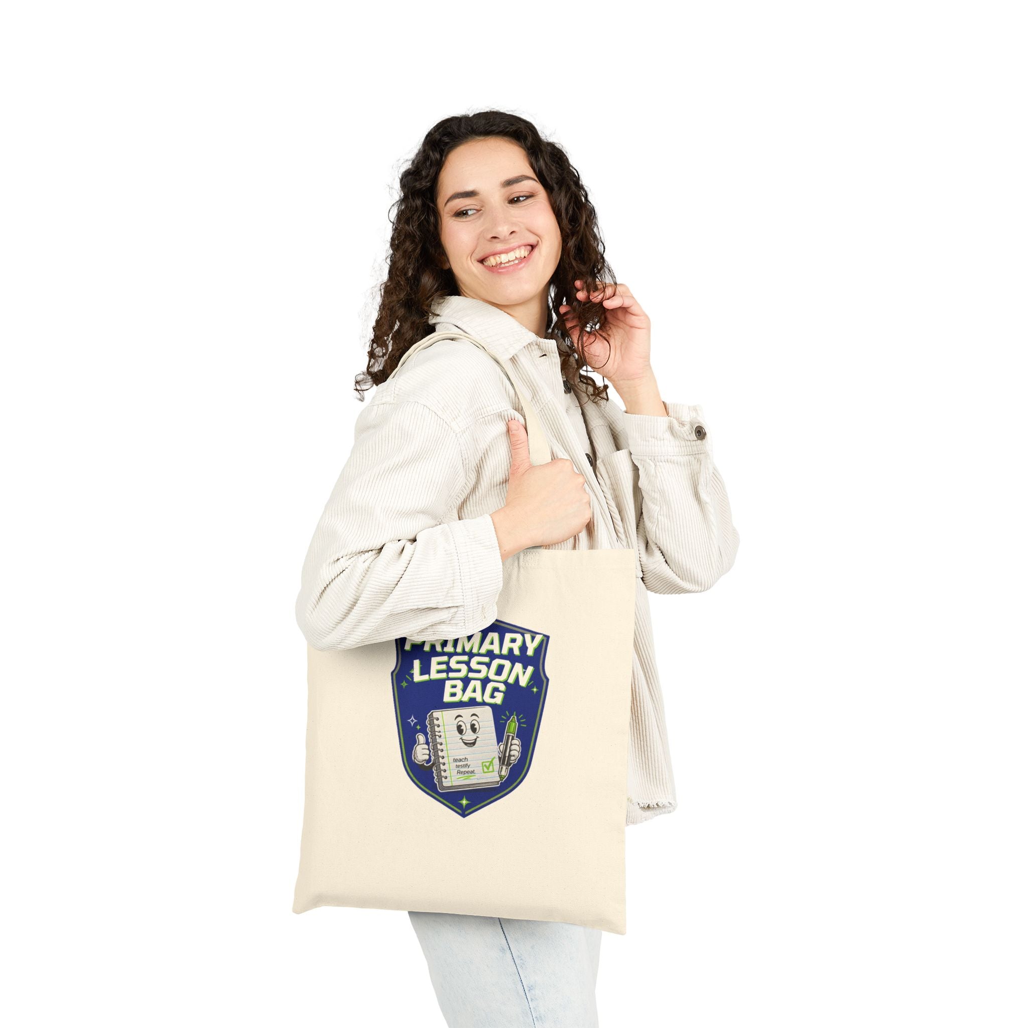 Tote Bag — "Primary Lesson Bag" Teacher Canvas Tote for Elementary Educators