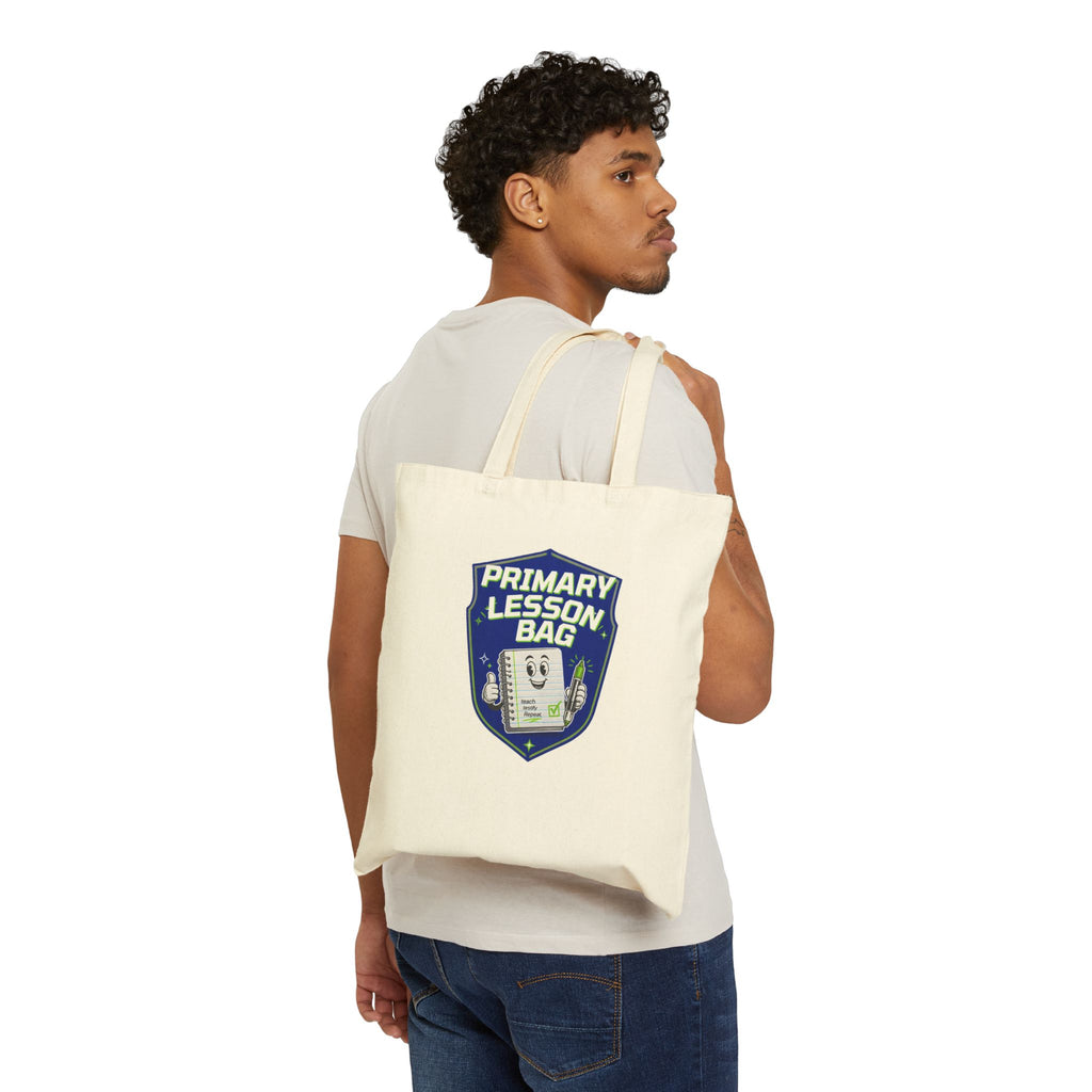 Tote Bag — "Primary Lesson Bag" Teacher Canvas Tote for Elementary Educators