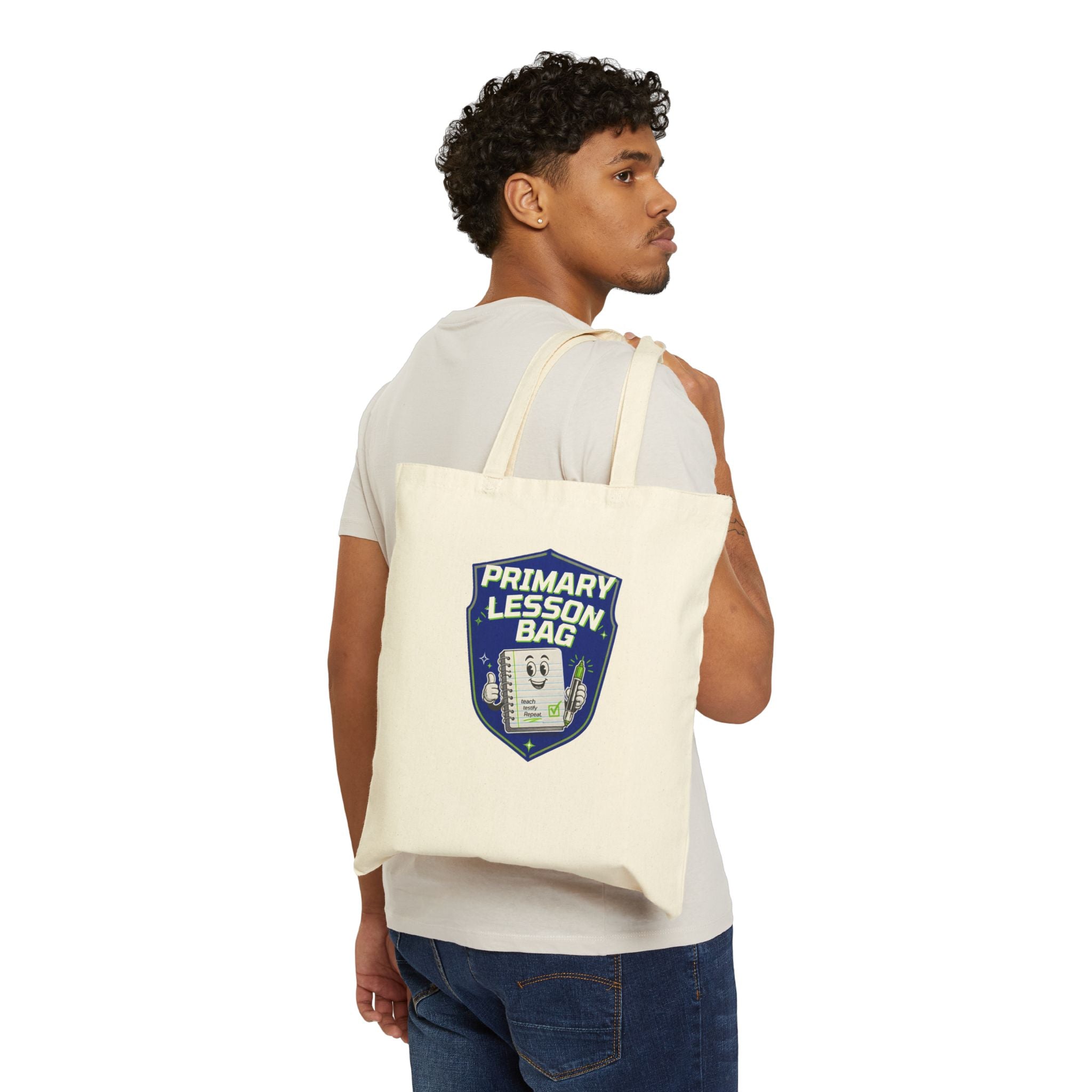Tote Bag — "Primary Lesson Bag" Teacher Canvas Tote for Elementary Educators