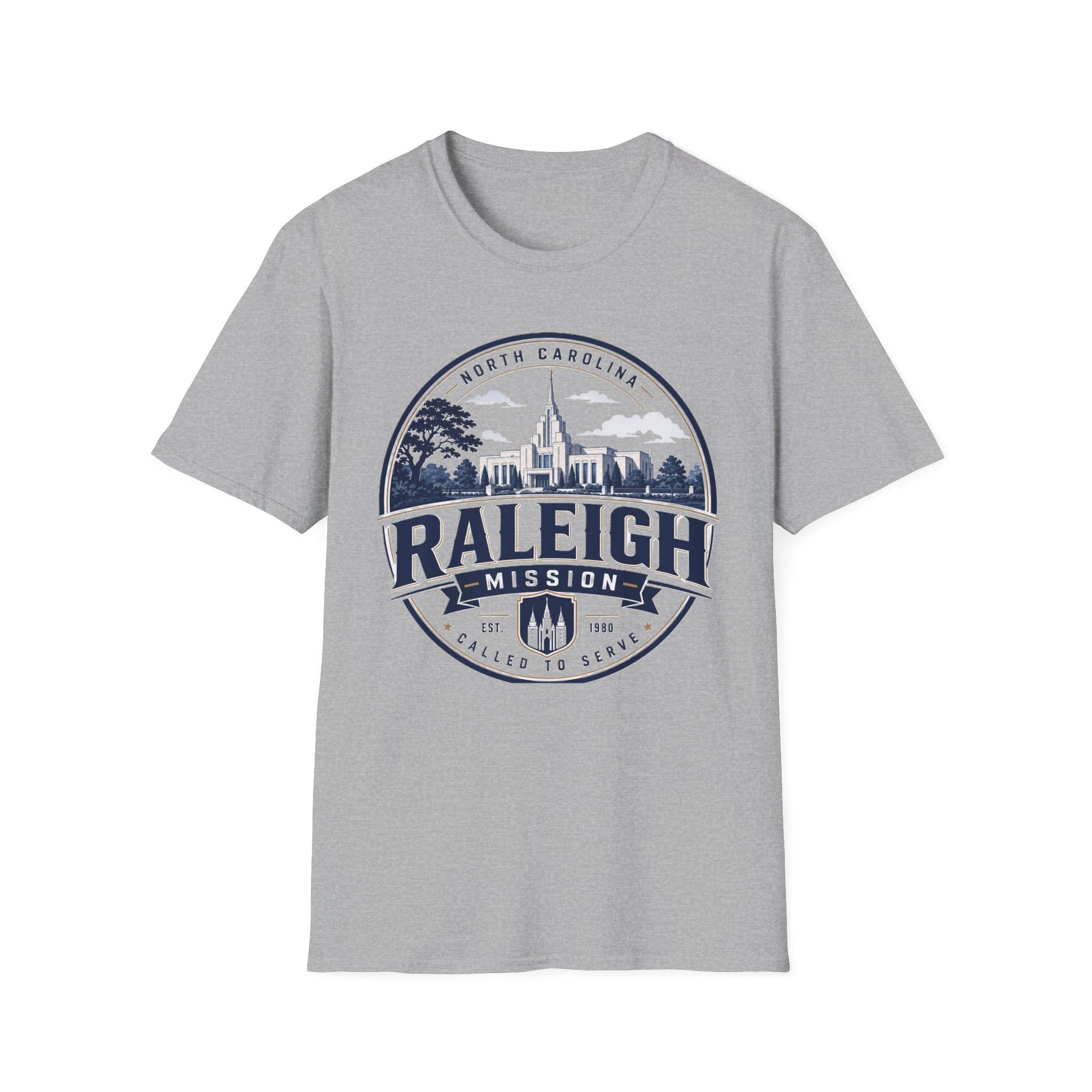North Carolina Raleigh Mission Temple Unisex Softstyle T-Shirt