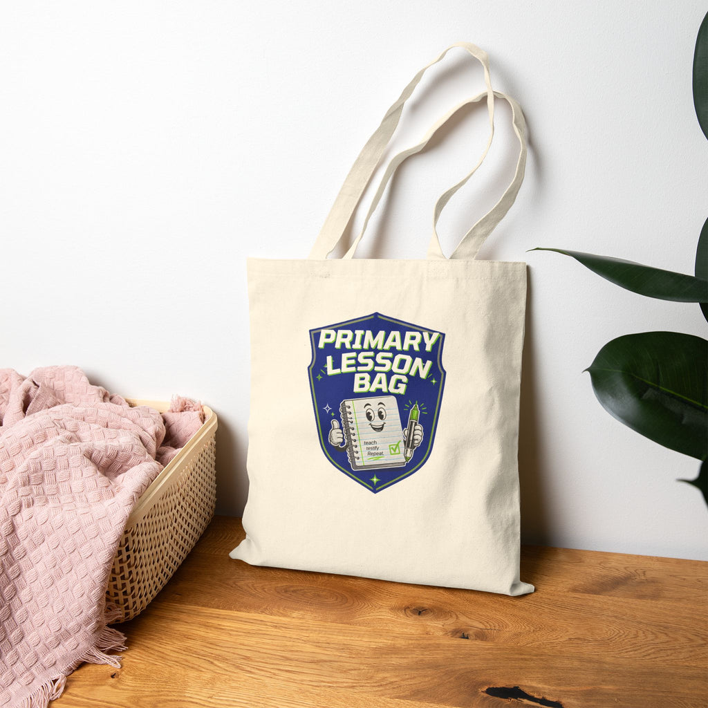Tote Bag — "Primary Lesson Bag" Teacher Canvas Tote for Elementary Educators