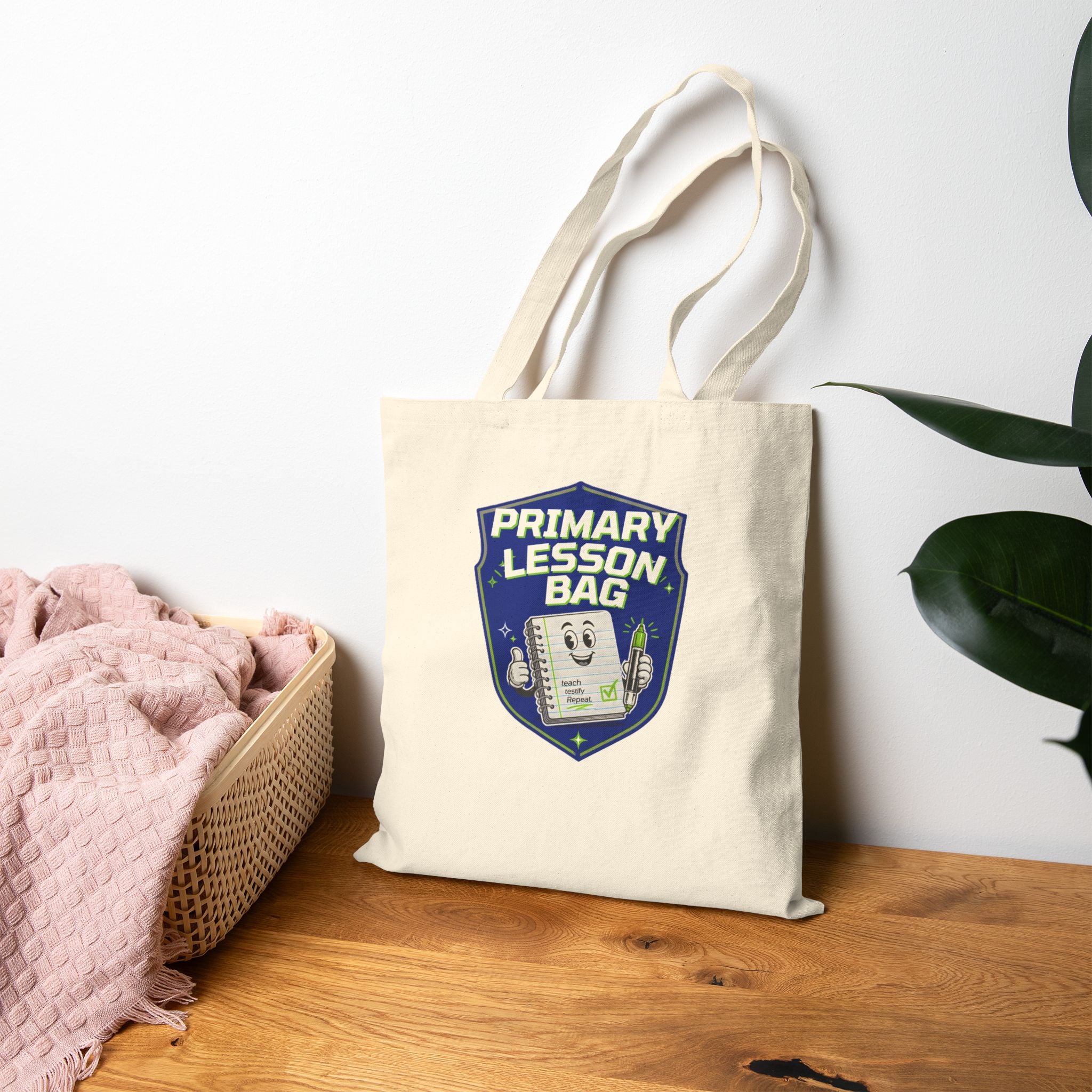 Tote Bag — "Primary Lesson Bag" Teacher Canvas Tote for Elementary Educators
