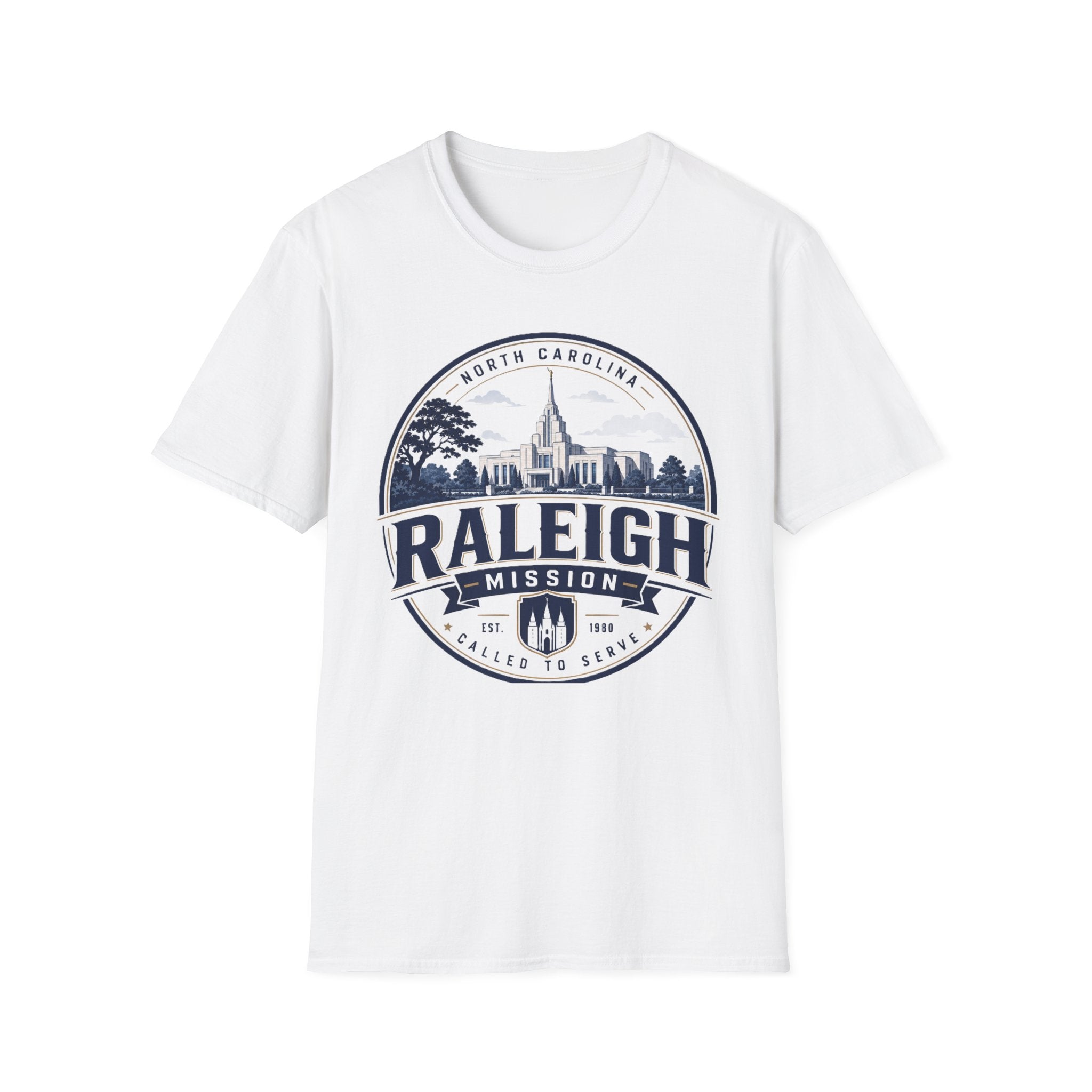 North Carolina Raleigh Mission Temple Unisex Softstyle T-Shirt