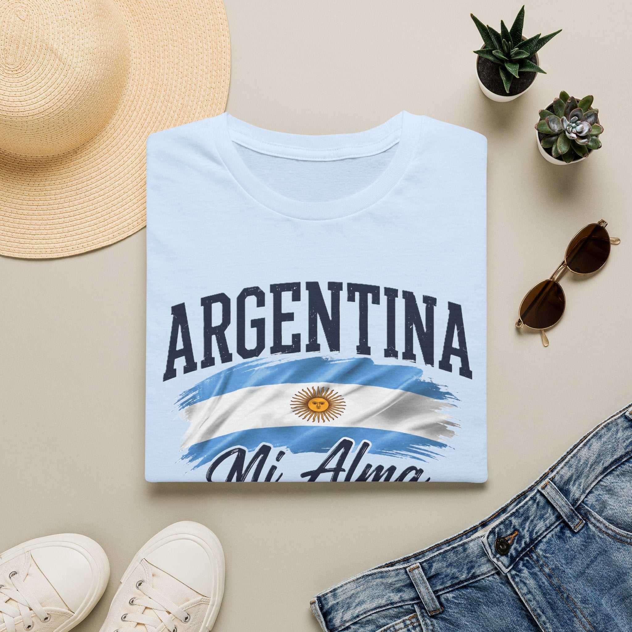 Argentina Mi Alma T-Shirt – Proud Argentine Flag Tee