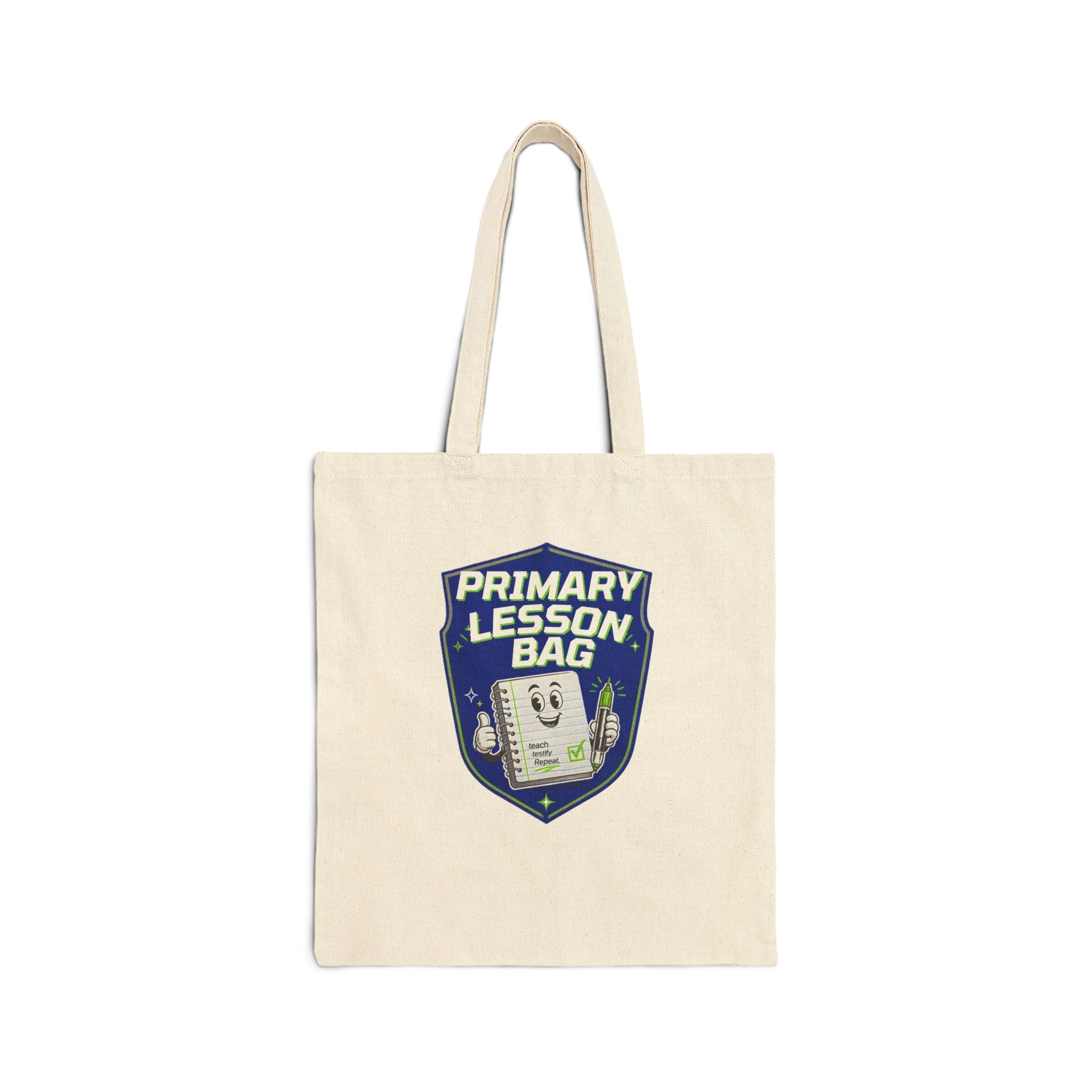 Tote Bag — "Primary Lesson Bag" Teacher Canvas Tote for Elementary Educators