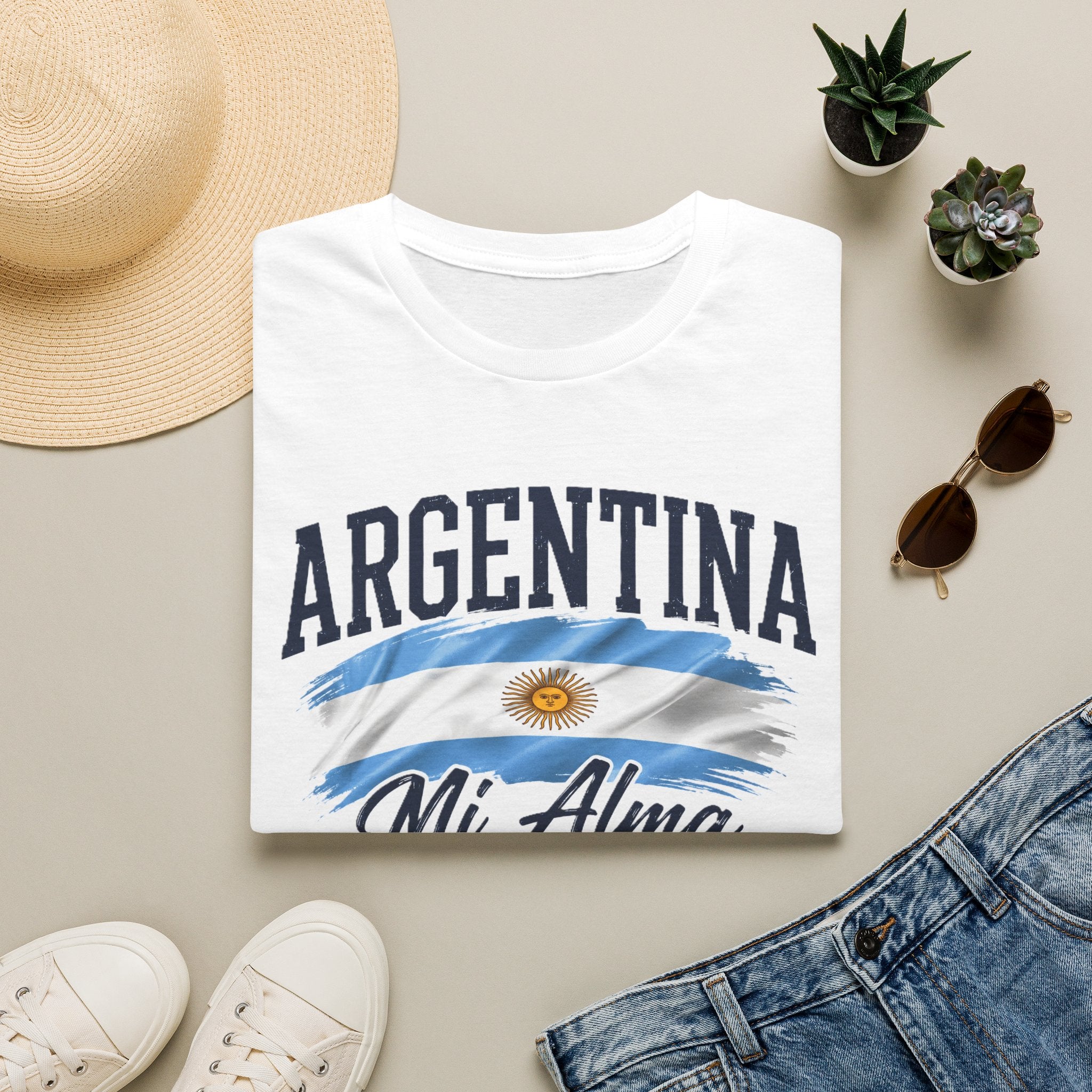 Argentina Mi Alma T-Shirt – Proud Argentine Flag Tee
